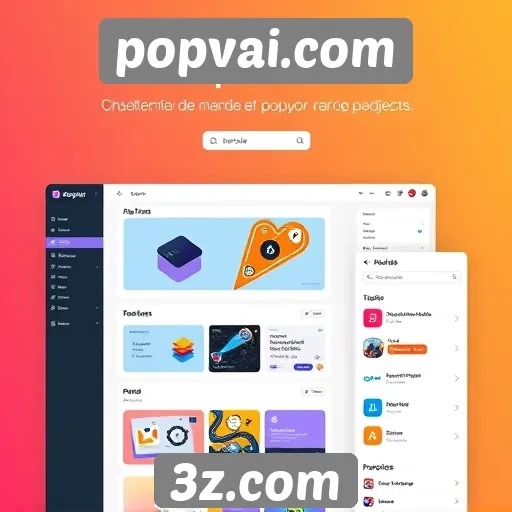 Navegando pela interface do site popvai.com